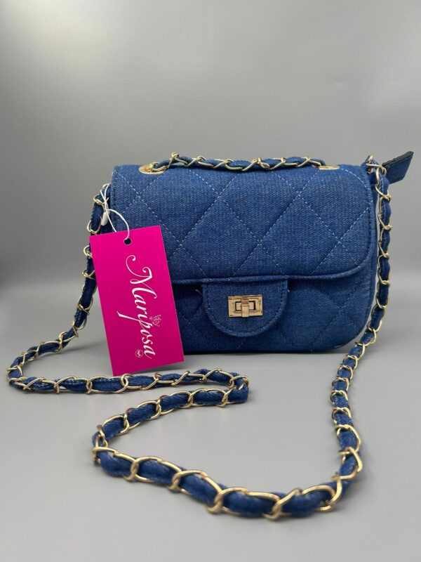 BORSA TRACOLLA JEANS BLU